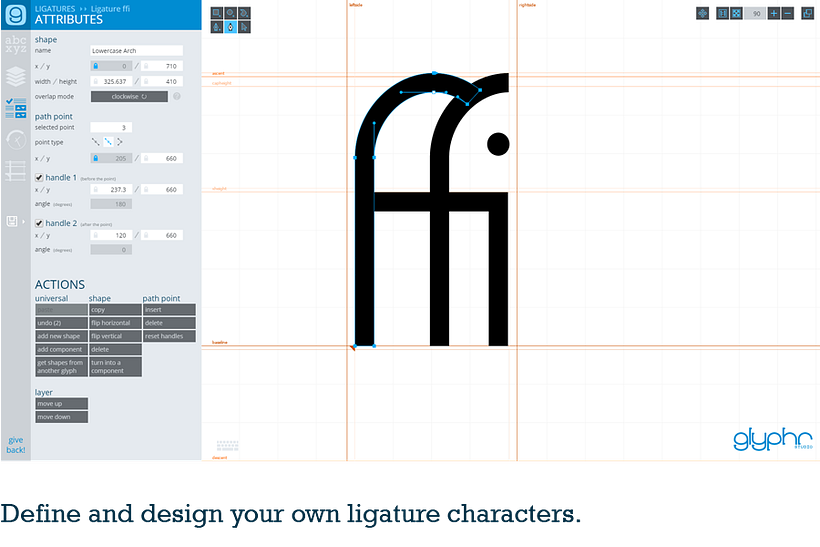 You can use Glyphr Studio online to design your own ligature characters.