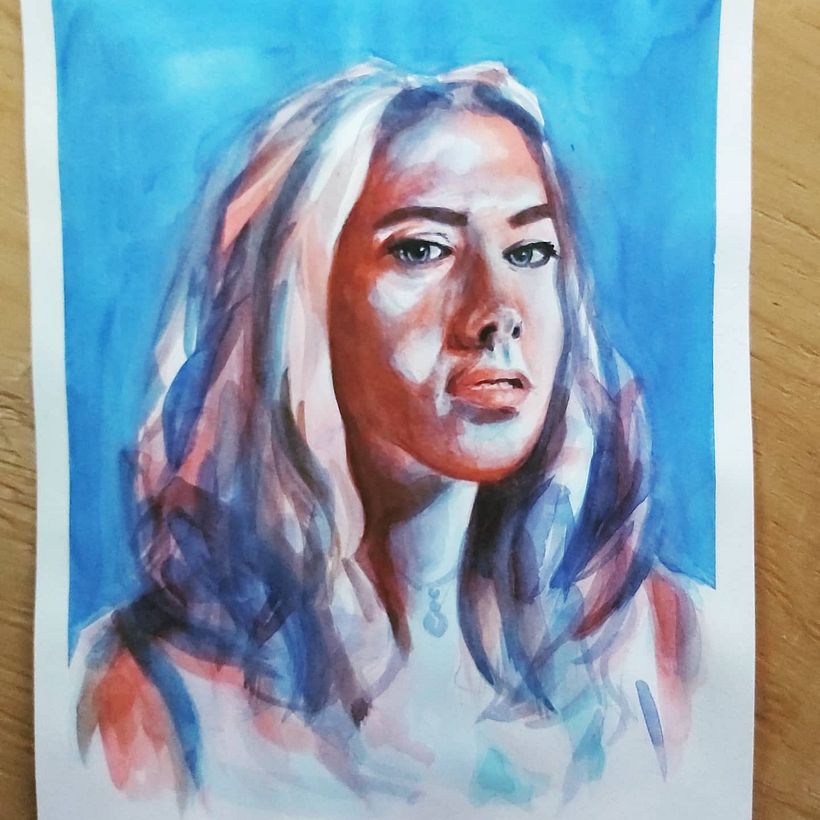 My project in Artistic Portrait with Watercolors course 1