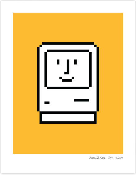 Susan Kare. Happy Mac icon