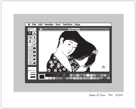 Susan Kare. MacPaint, 1984, Chicago system font
