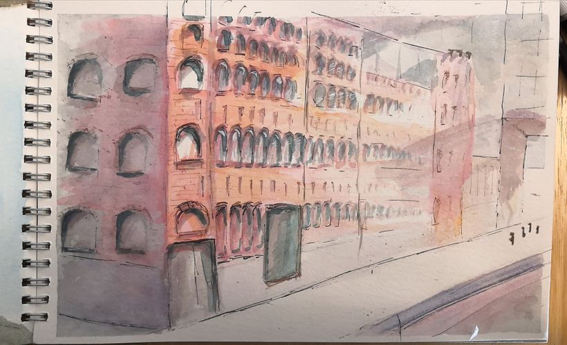 My project in Architectural Sketching with Watercolor and Ink course 0