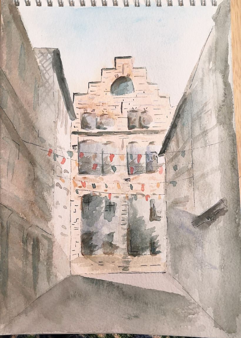 My project in Architectural Sketching with Watercolor and Ink course 1