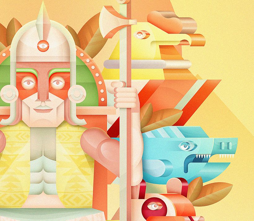 Mi Proyecto del curso: Ilustración geométrica con volumen 1