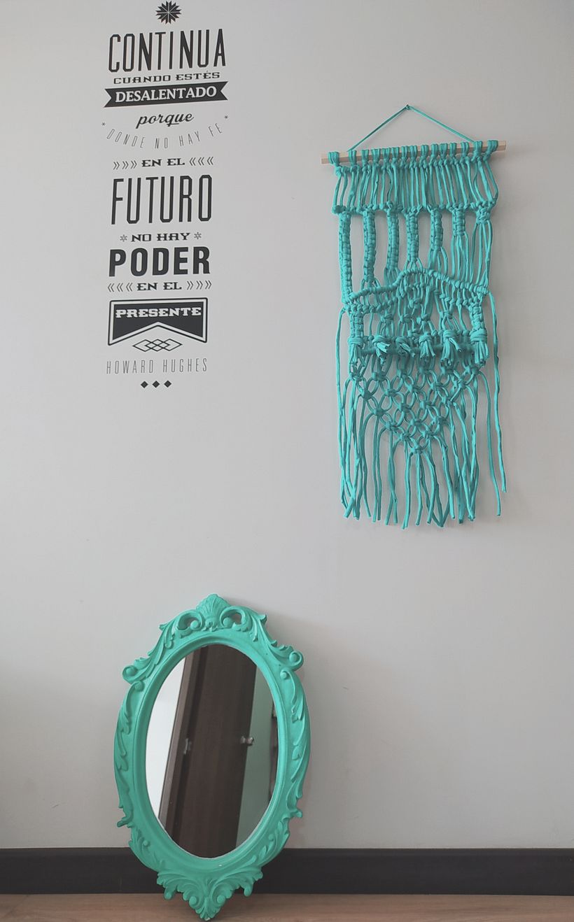 Mi Proyecto del curso: Introducción al macramé: creación de un tapiz decorativo 2