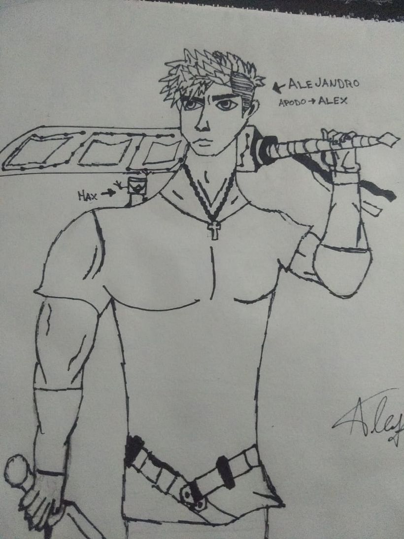 Practica de desarrollo de comic. Es es un personaje de un libro que estoy haciendo. -1