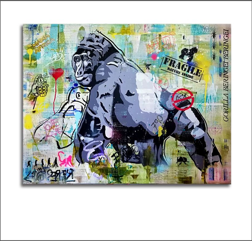 Silverback Mountain Gorilla Artwork -1