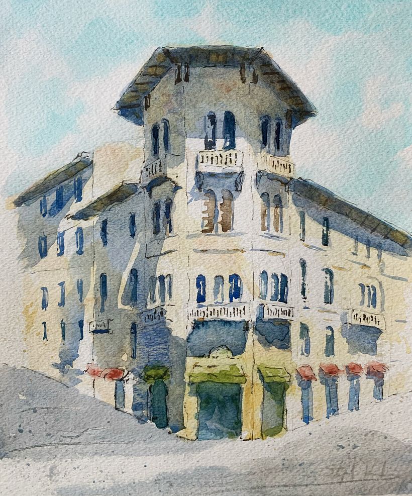 My project in Architectural Sketching with Watercolor and Ink course -1