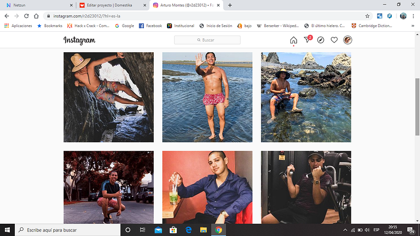 Seleccioné las mejores fotografías para mi Feed.
