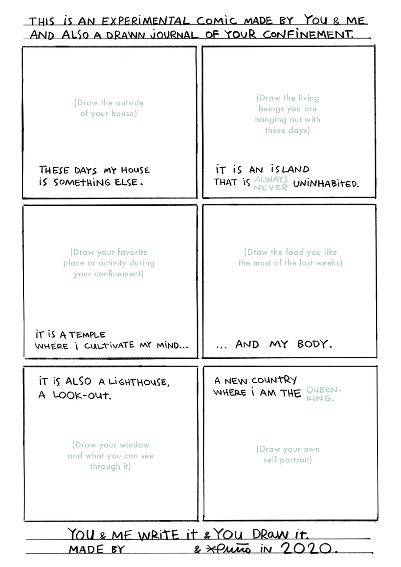 Experimental cómic challenge / Confinement drawing journal 0