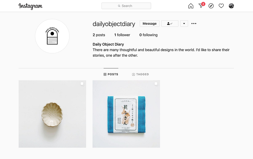 Daily object diary IG -1
