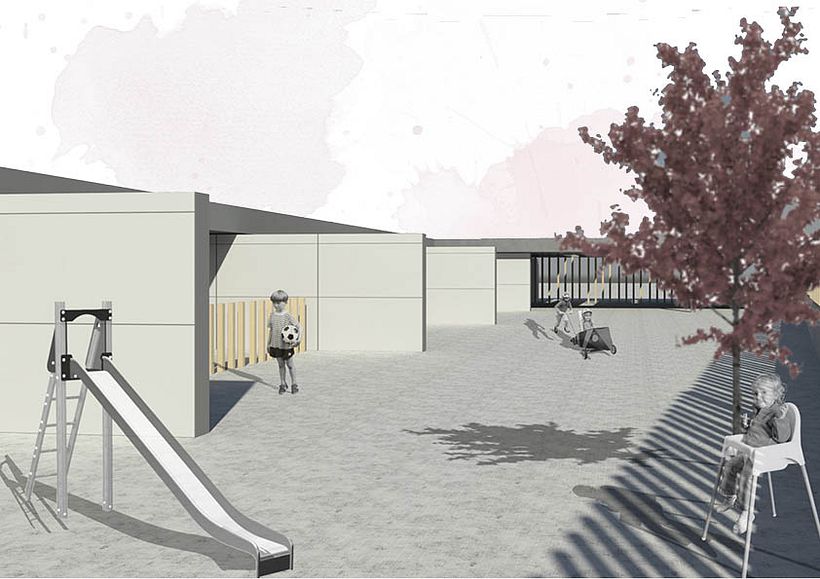 Vista exterior patio de juegos | Proyecto académico
