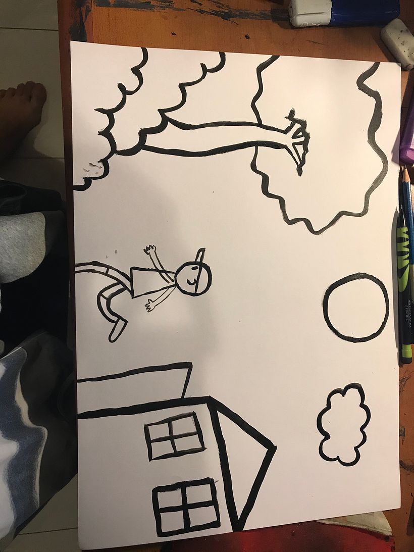 Simply acrylic painting illustration.