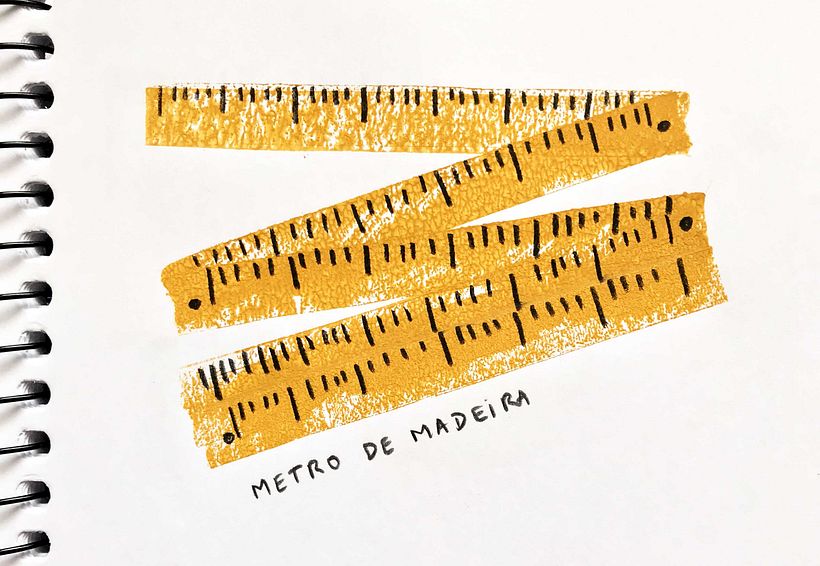 tools / carimbo + lápis de cor