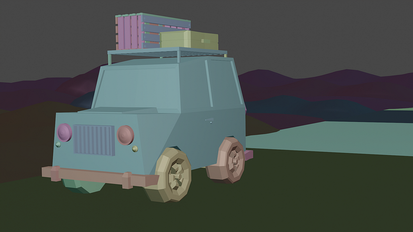 Coche 4X4 en Lowpoly 1