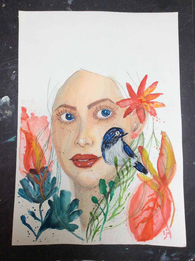 My project in Illustrated Portrait in Watercolor course 0