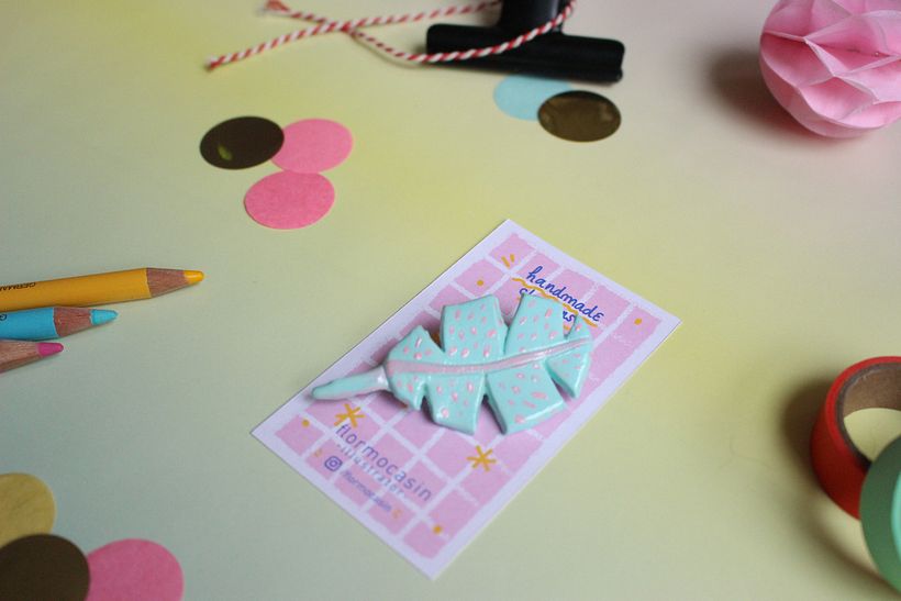 Handmade clay pins 2