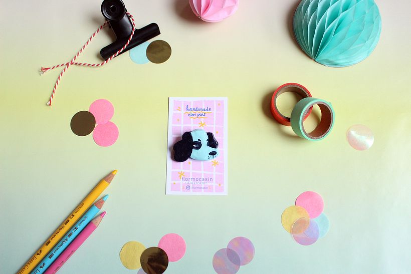 Handmade clay pins 5
