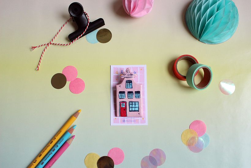 Handmade clay pins 9