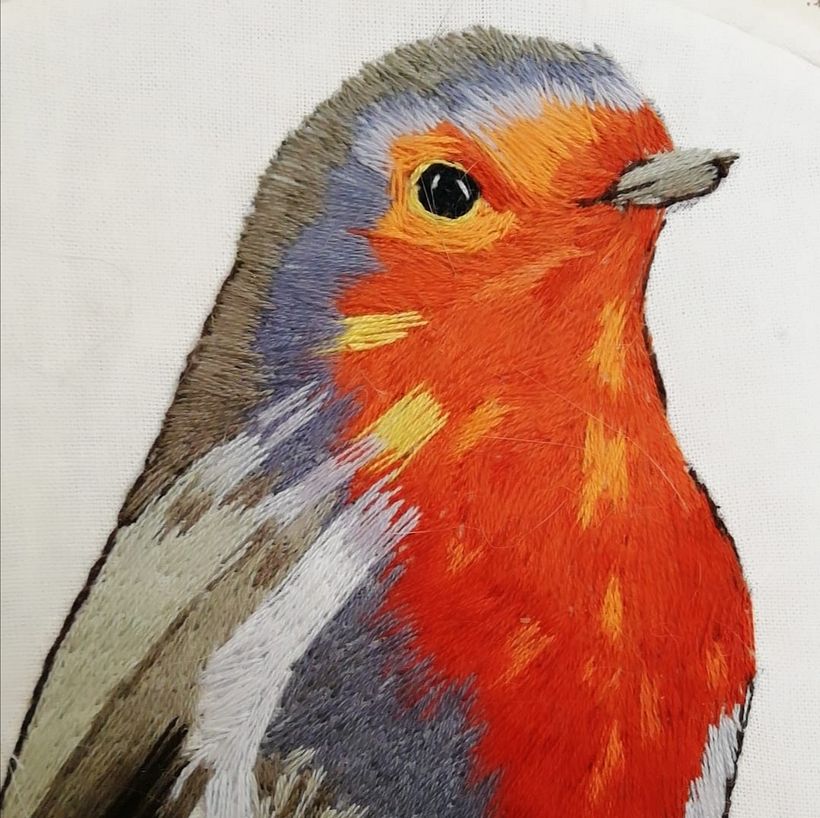 Mi Proyecto del curso: Pintar con hilo: técnicas de ilustración textil 1