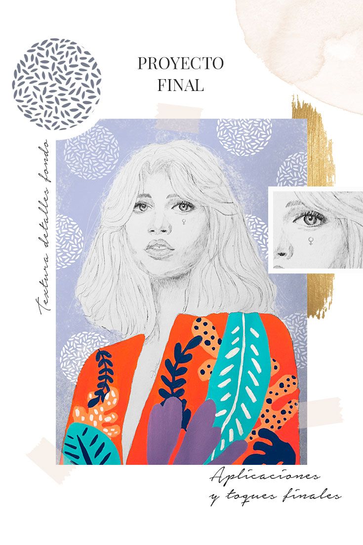 Mi Proyecto del curso: Retrato con lápiz, técnicas de color y Photoshop 3