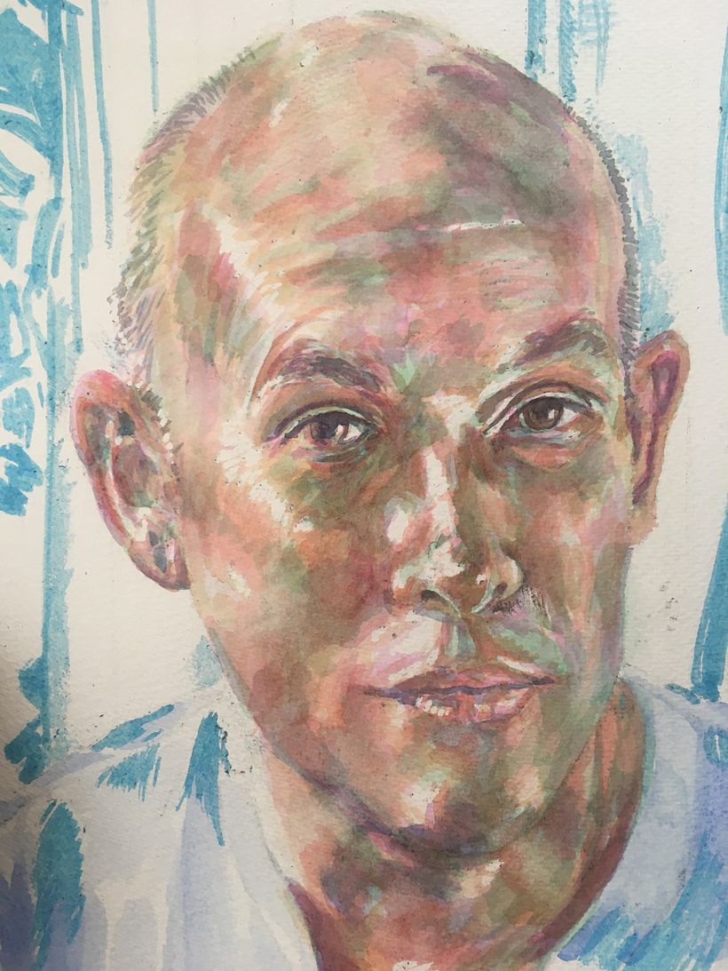 The whole self portrait, pretty much there, still some more flesh tones to add