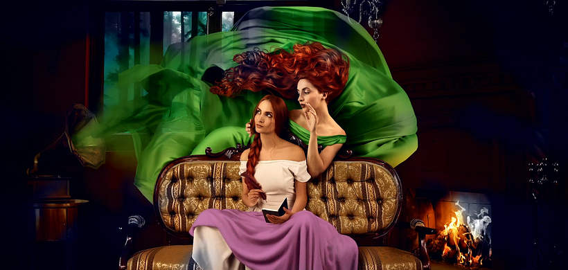 The final scene piece, shot then edited in Photoshop