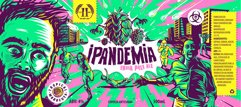 ETIQUETA IPANDEMIA CERVEZA ARTESANAL 3