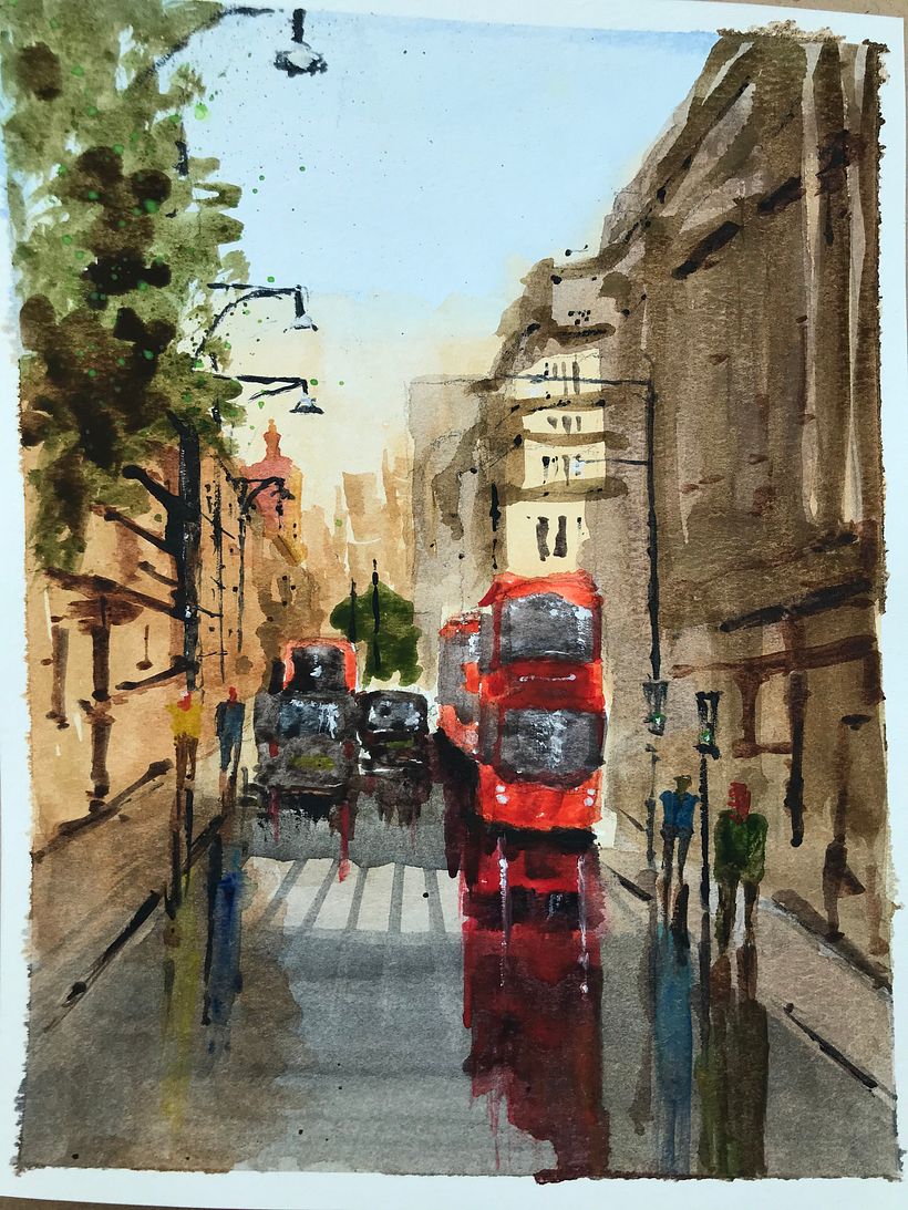 My project in Urban Landscapes in Watercolor course 0