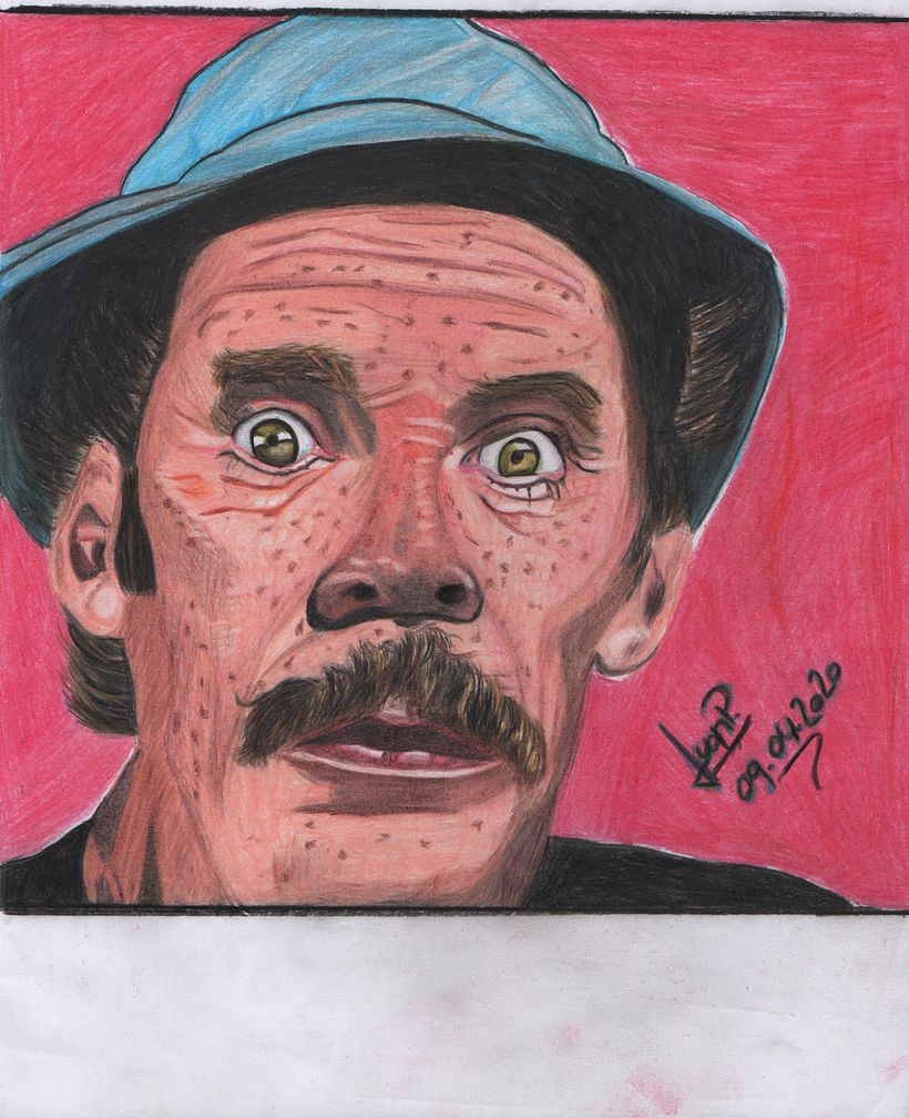 Mi Proyecto del curso:  Retrato realista con lápices de colores -1