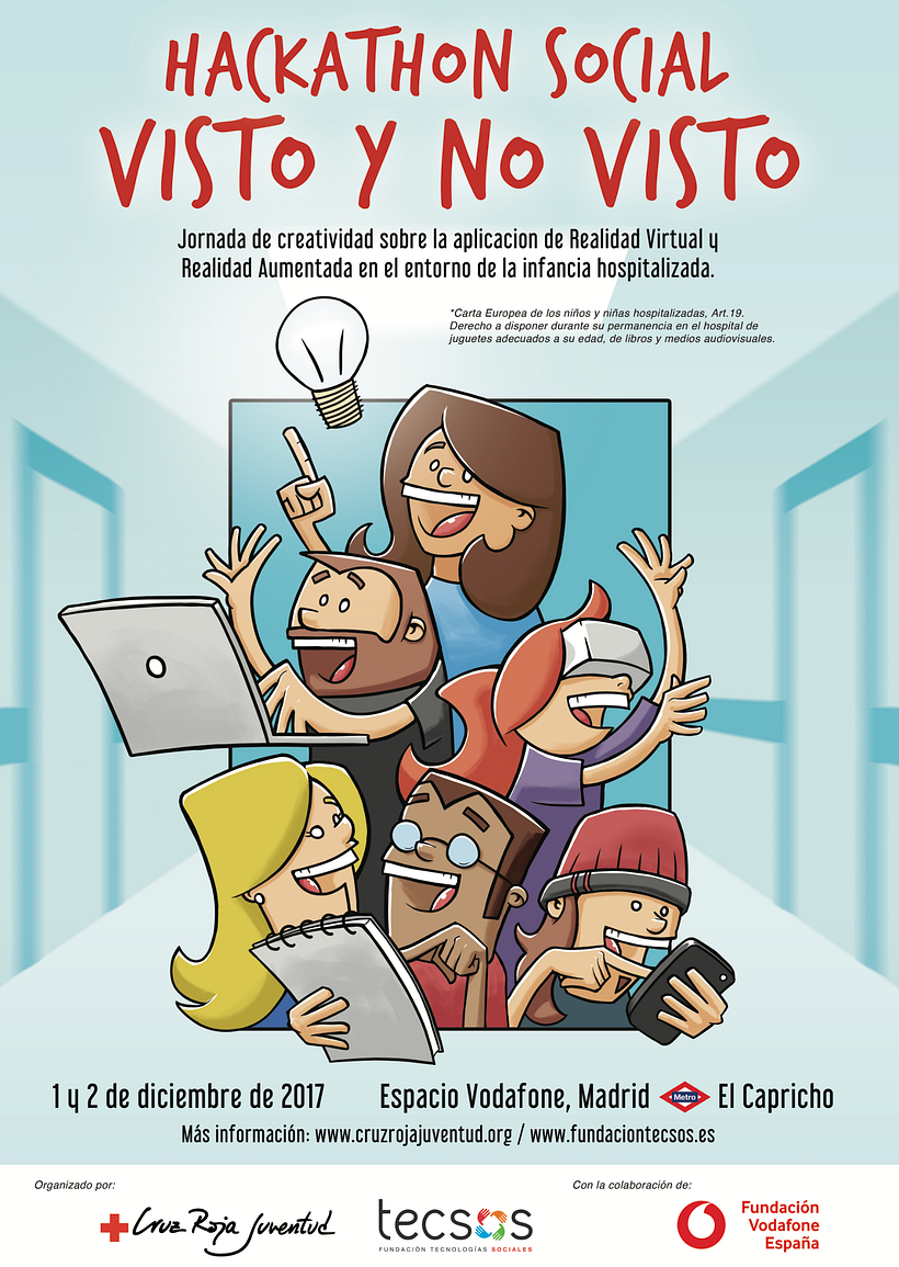 Hackathon social. Ilustración para Cruz Roja. 1