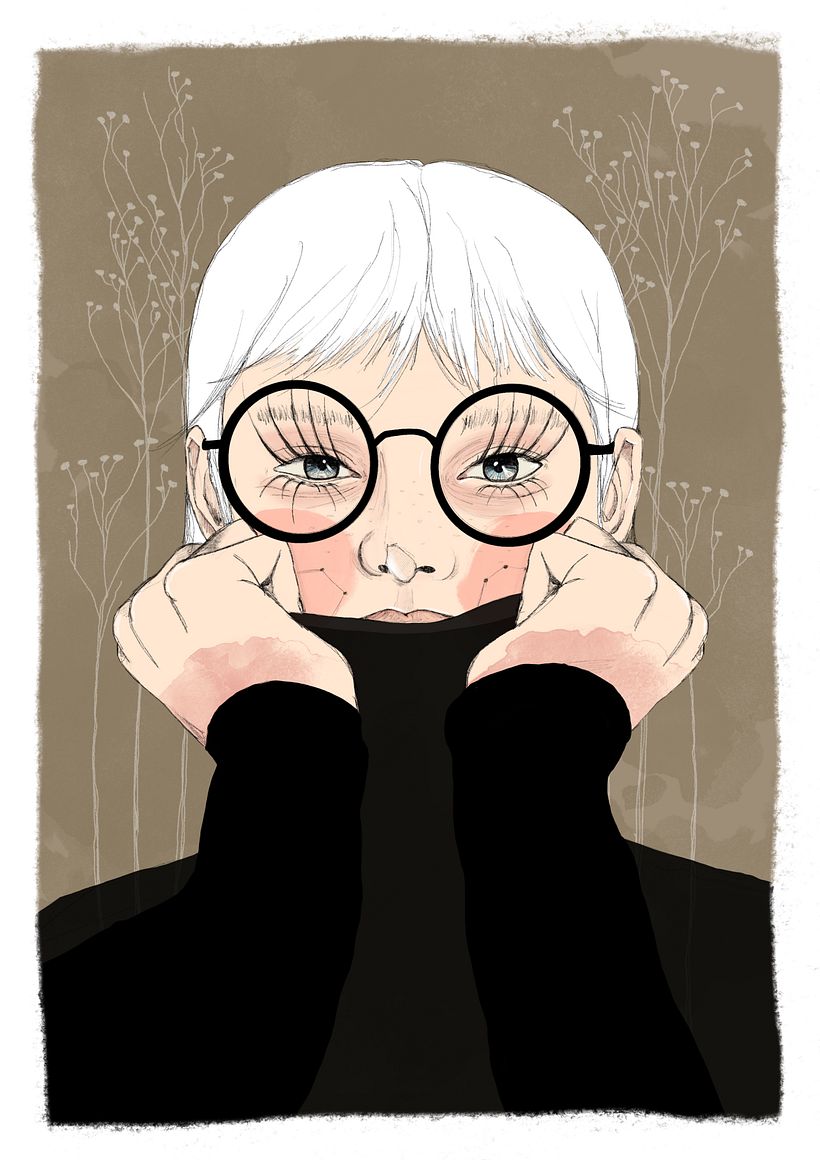 Retrato con acuarela digital (Procreate) 0