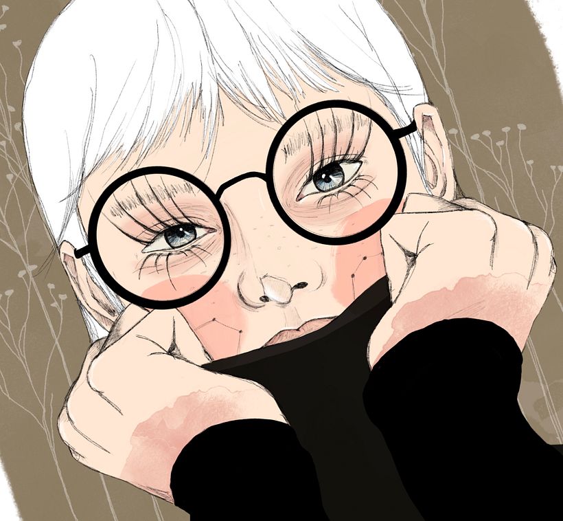 Retrato con acuarela digital (Procreate) 1