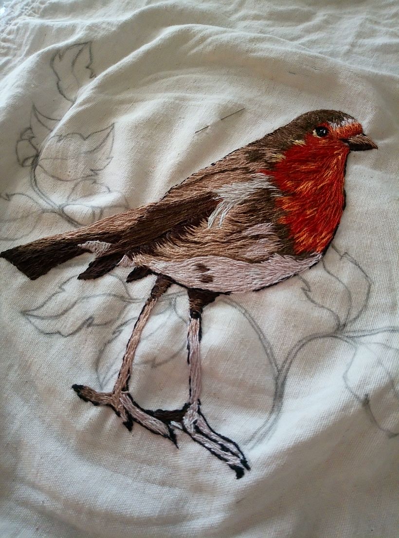 Mi Proyecto del curso: Pintar con hilo: técnicas de ilustración textil 0