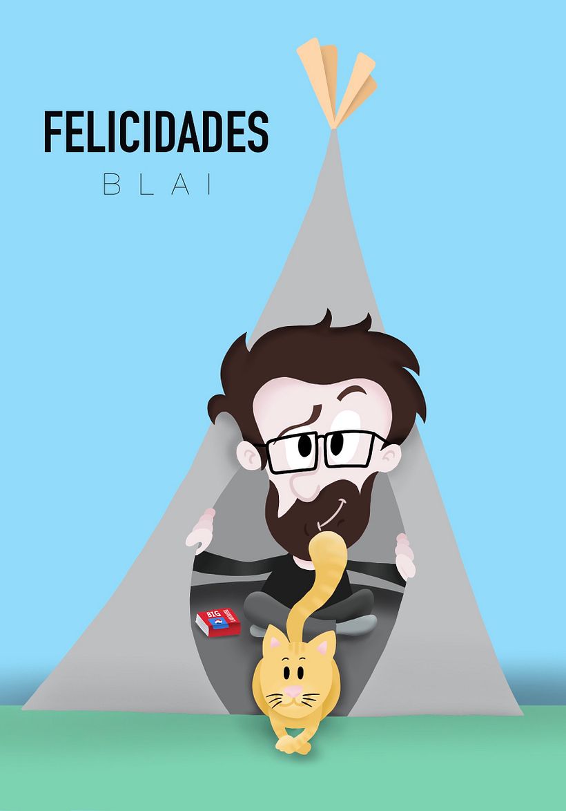 Chico compartiendo en la casita de su gato 0