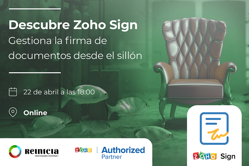 Taller Online Gratuito Zoho Sing – Gestiona la firma de documentos desde el sofá