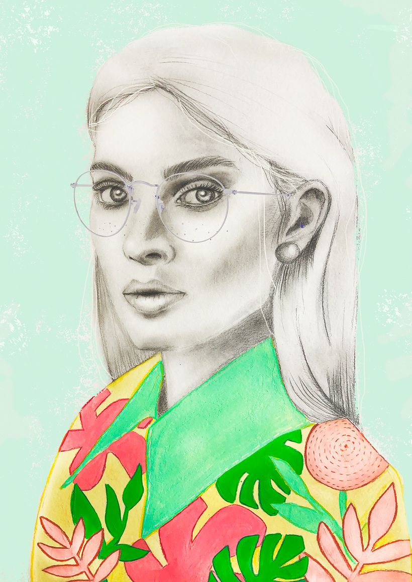 Mi Proyecto del curso: Retrato con lápiz, técnicas de color y Photoshop 0