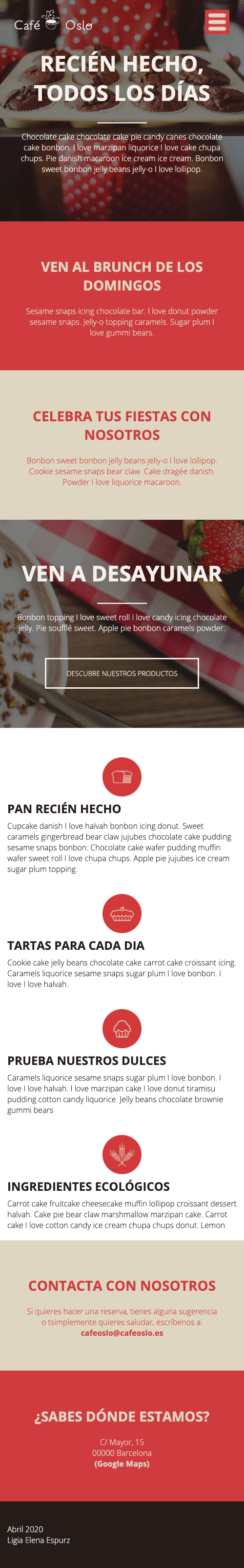 Diseño exportado responsive