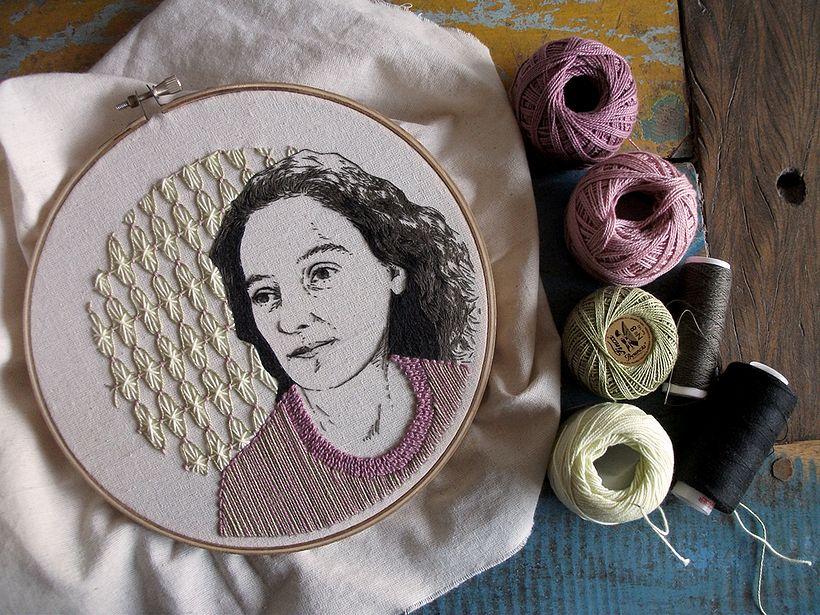Mi Proyecto del curso: Creación de retratos bordados -1