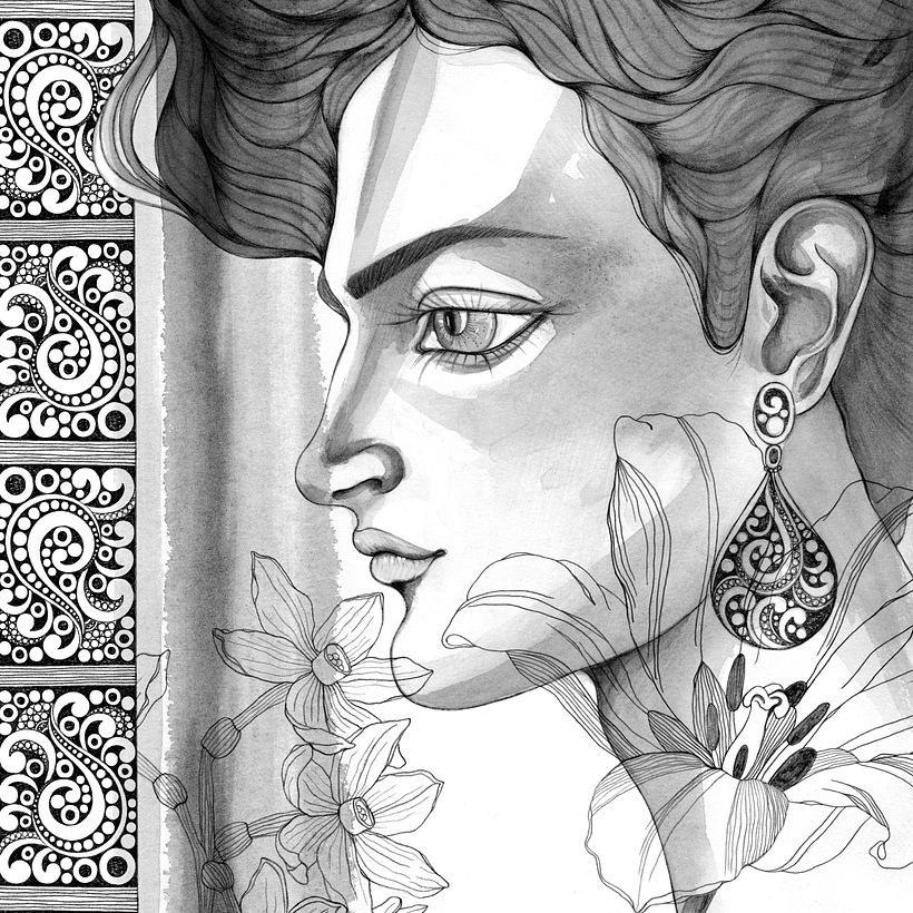 My project in Illustrated Portrait in Watercolor course -1