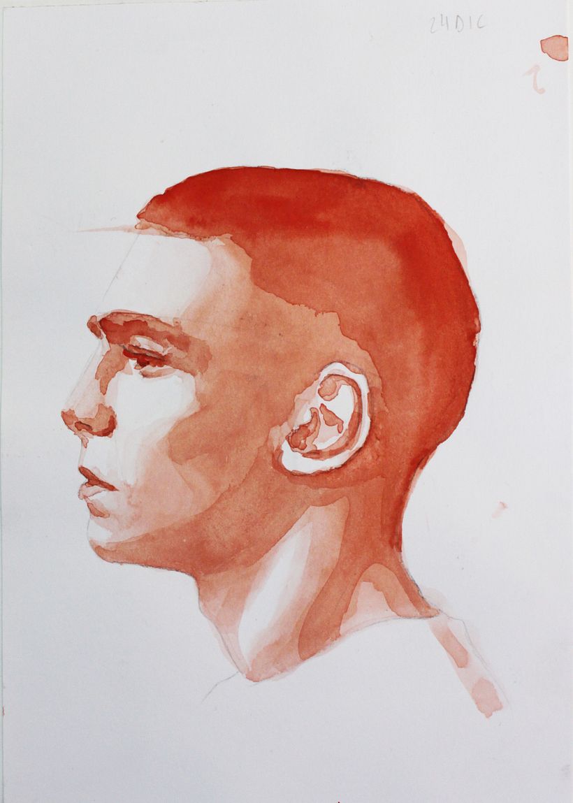 Retrato en acuarela