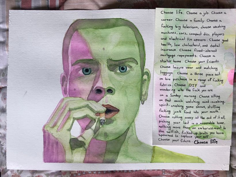 Primer retrato. Ewan McGregor in Trainspotting. Choose life