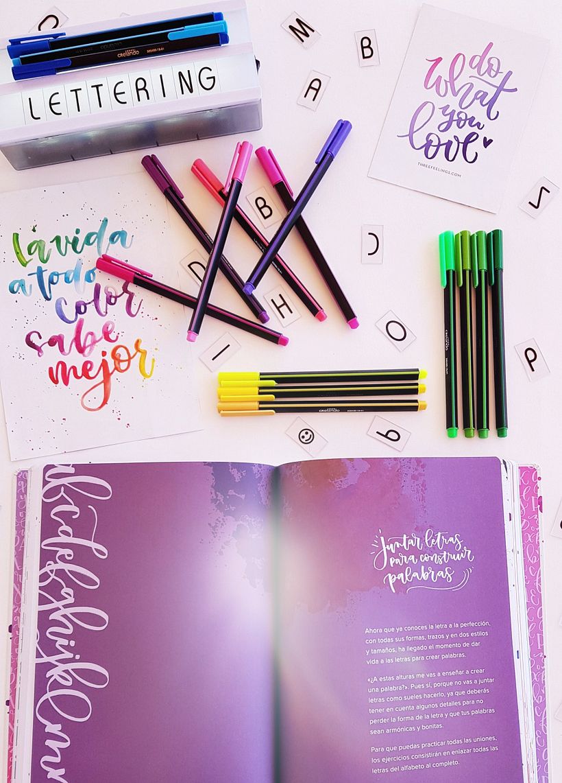 Flat Lay de Lettering