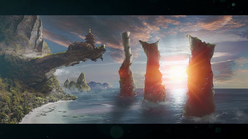 ISLA DE VAHO Matte painting  0