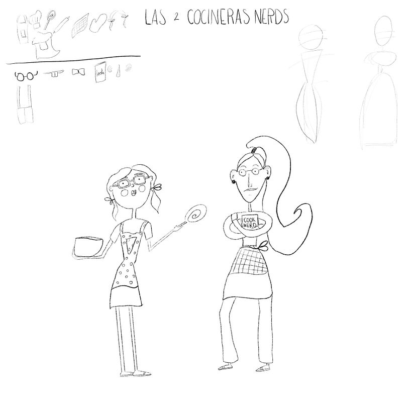 My project in Illustrated Characters Factory course - 2 Nerdy Cooks 0