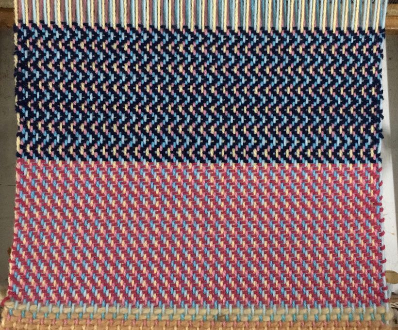 Double twill and double twill back and forth