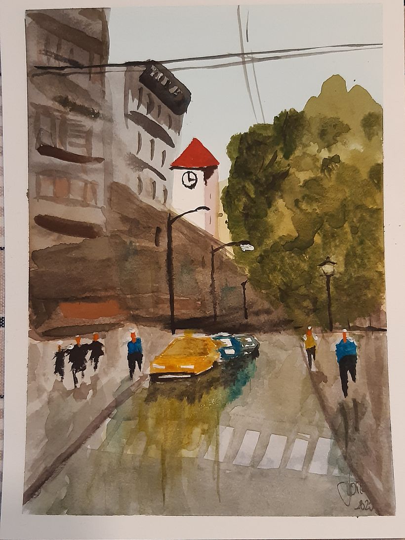 Mi Proyecto del curso: Paisajes urbanos en acuarela 0