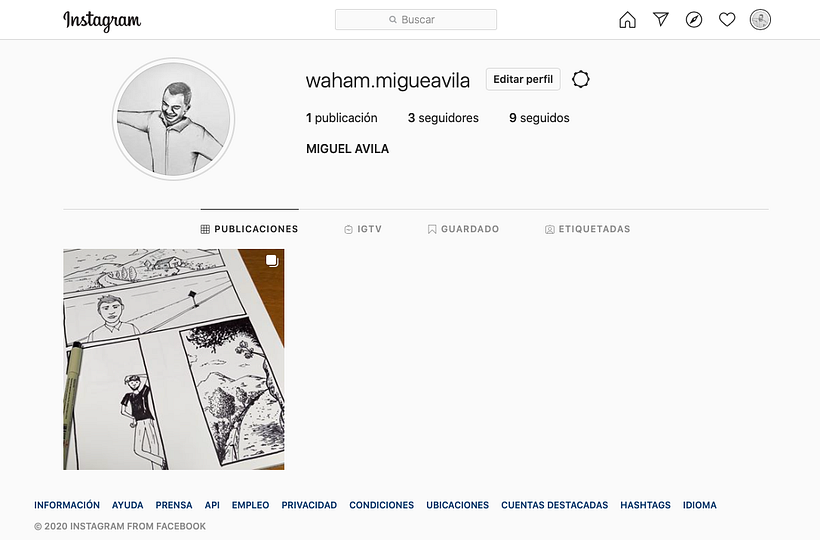 Comparto mi proyecto con mi instagram. waham.migueavila