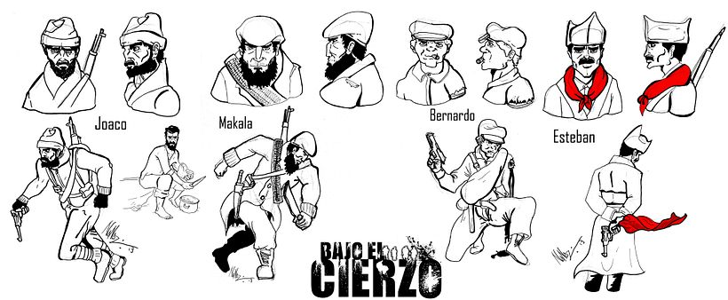 Sketchbook de los personajes.