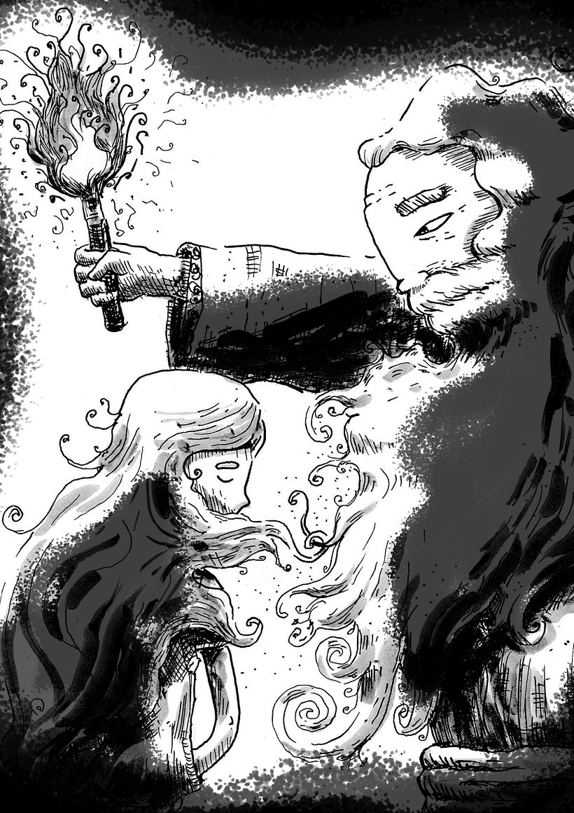 Illustrazioni per il libro "L'occhio di Balor", scritto da Olga Drennen. Casa editrice Bambalí. 7