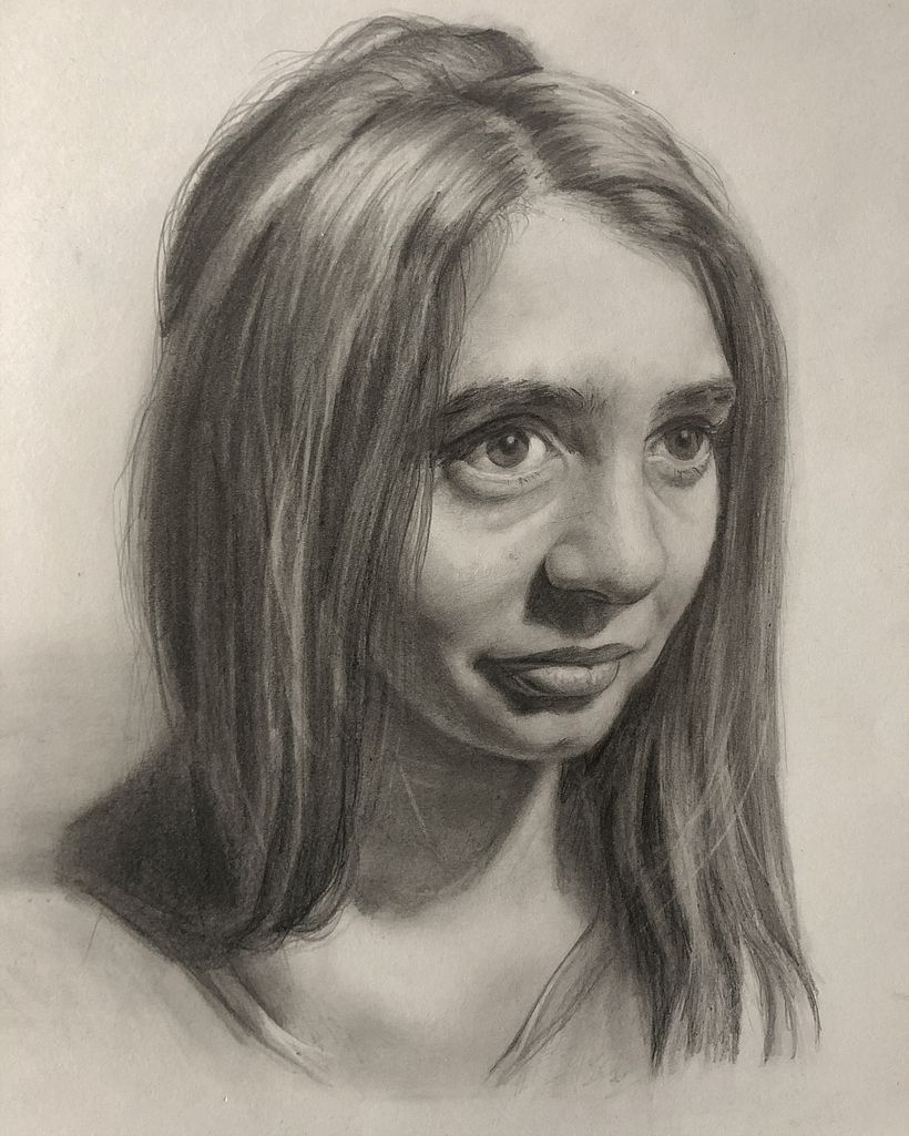 Mi Proyecto del curso: Retrato realista con lápiz de grafito 5